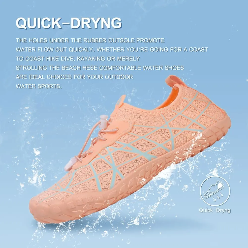 Quick Dry Barefoot Beach & Pool Shoes - Slip-on for Women & Men, Surf, Yoga & Water Sports