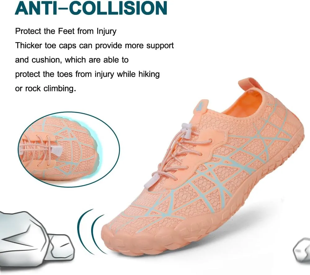 Quick Dry Barefoot Beach & Pool Shoes - Slip-on for Women & Men, Surf, Yoga & Water Sports