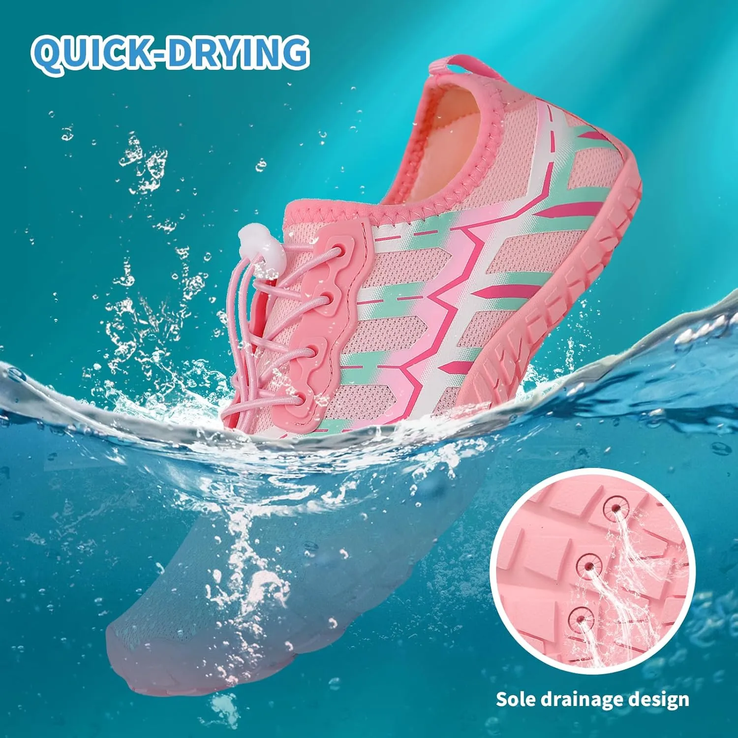 Quick Dry Barefoot Beach & Pool Shoes - Slip-on for Women & Men, Surf, Yoga & Water Sports