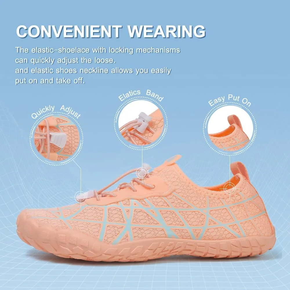 Quick Dry Barefoot Beach & Pool Shoes - Slip-on for Women & Men, Surf, Yoga & Water Sports