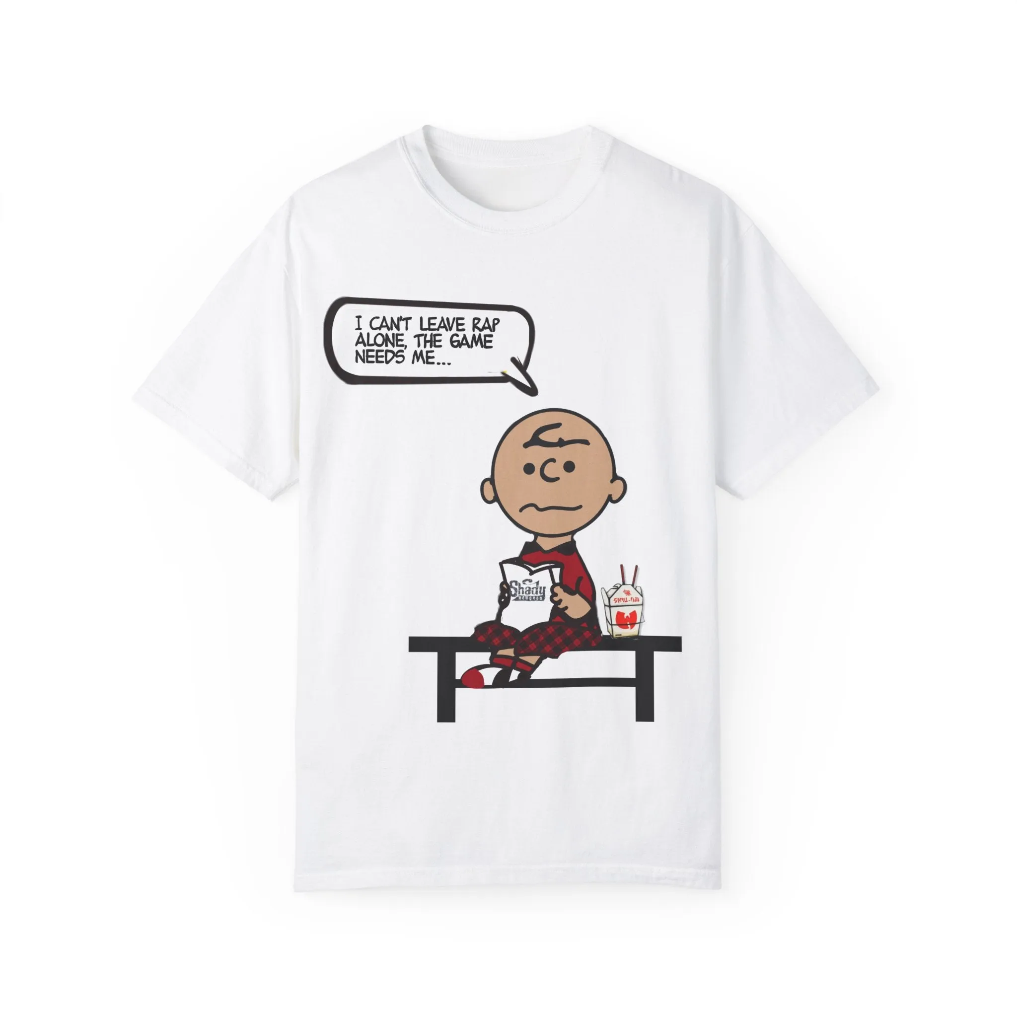 "The Game Needs Me" Charlie Brown Sneaker Match Tee – Air Jordan 1 Mid Gym Red