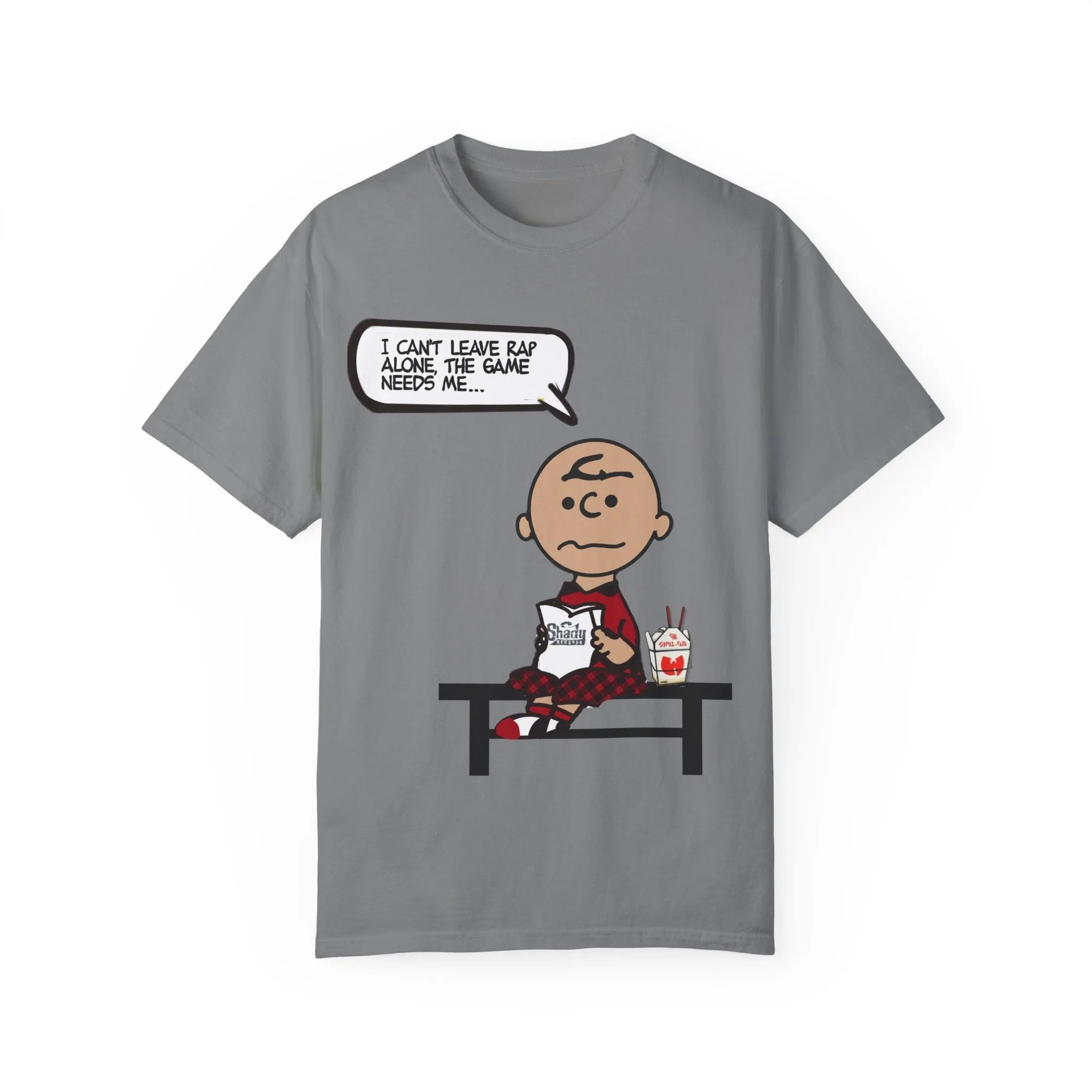 "The Game Needs Me" Charlie Brown Sneaker Match Tee – Air Jordan 1 Mid Gym Red