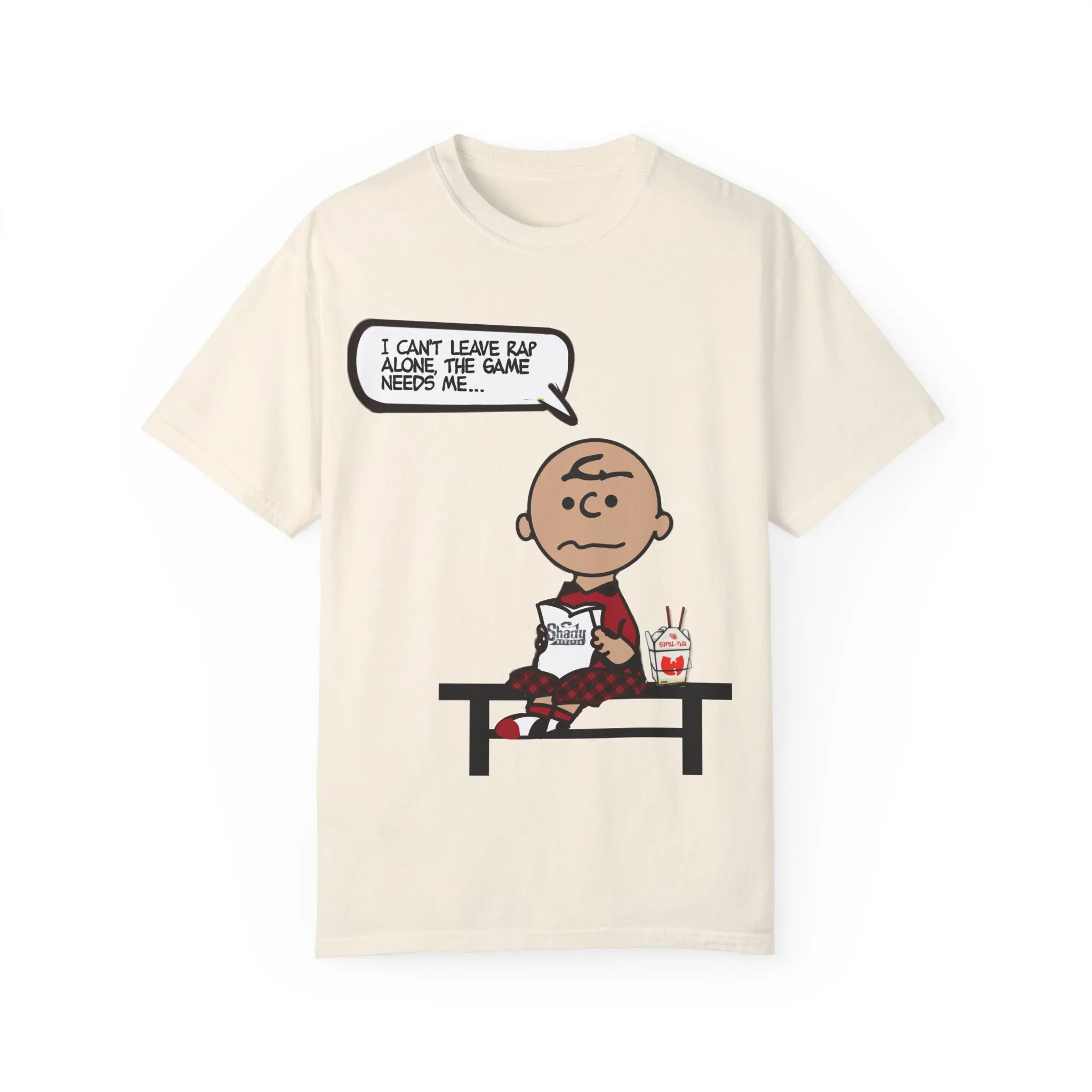 "The Game Needs Me" Charlie Brown Sneaker Match Tee – Air Jordan 1 Mid Gym Red