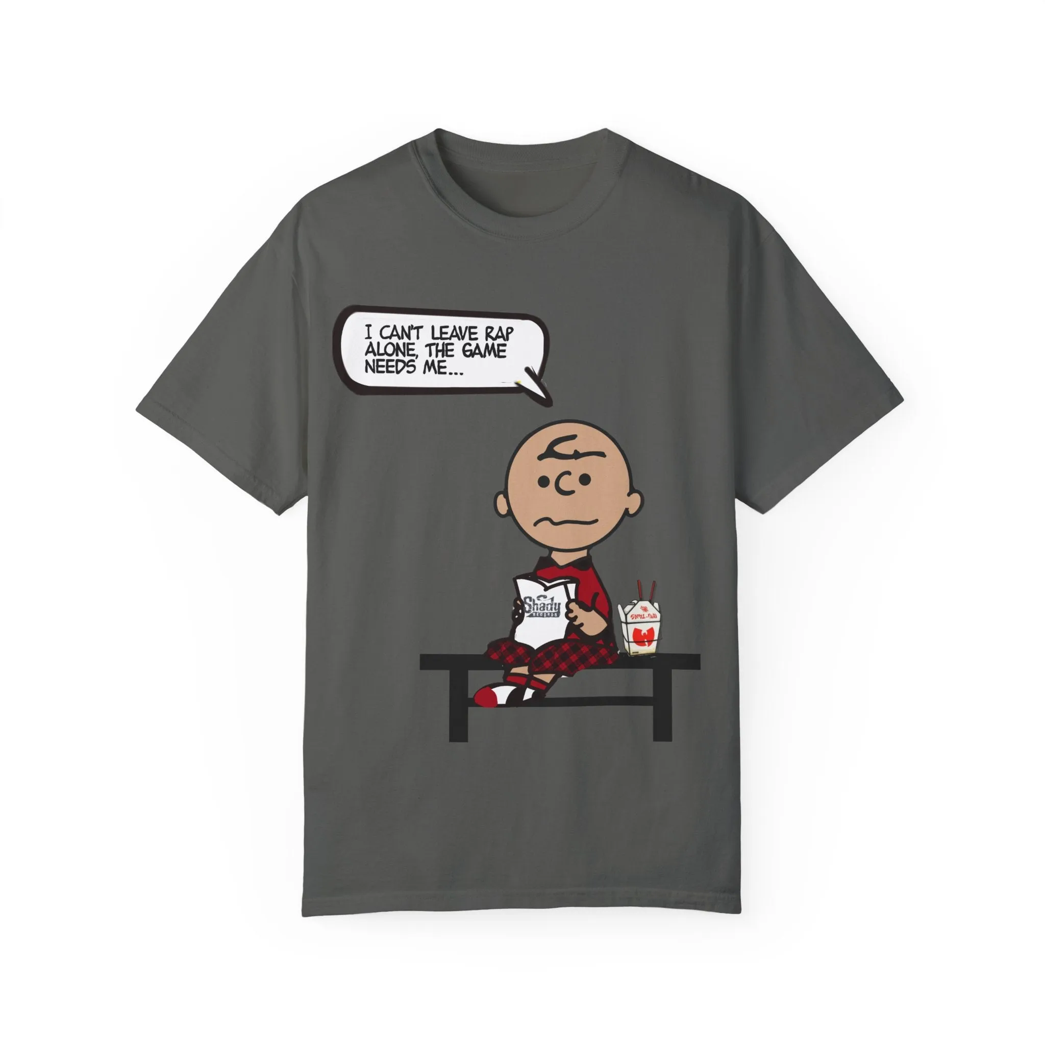 "The Game Needs Me" Charlie Brown Sneaker Match Tee – Air Jordan 1 Mid Gym Red