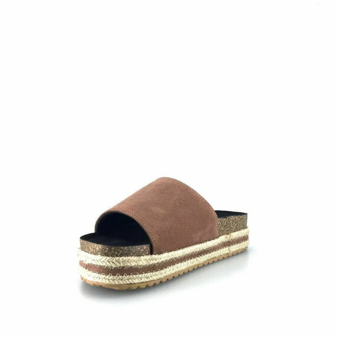 Qupid Womens Size 5M Brown Everyday Espadrille Slides “Idelisa-02”