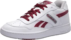 Reebok unisex-adult BB 4000 Sneaker ,White/Merlot/Pure Grey, 10.5 M US