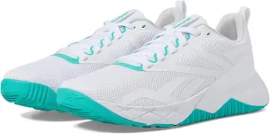 Reebok Women's NFX Trainer Sneaker, Footwear White/Black/Unleashed Green, 9.5