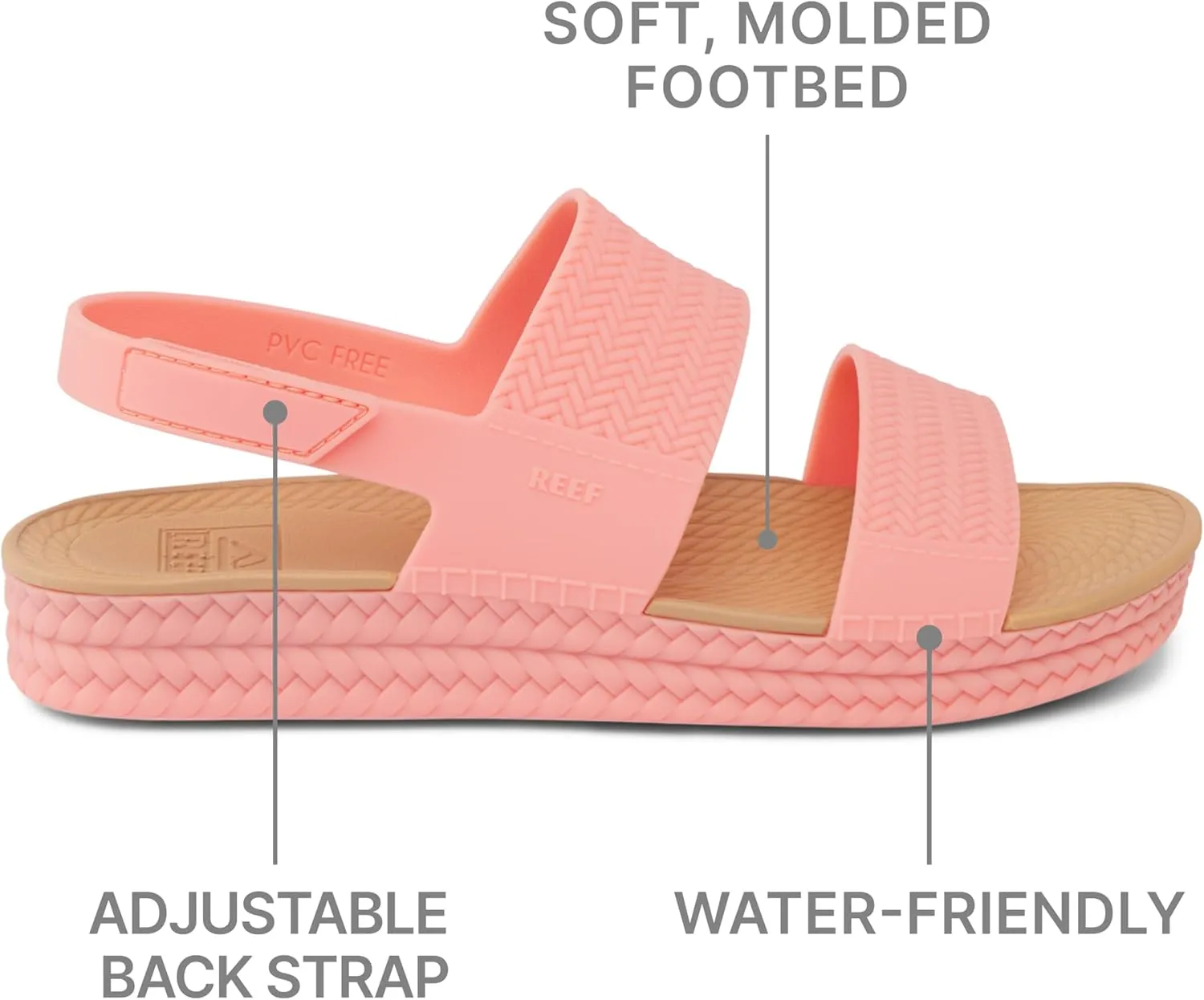 Reef Women's Water Vista Higher Platform Sandal, Water Friendly, Adjustable Strap