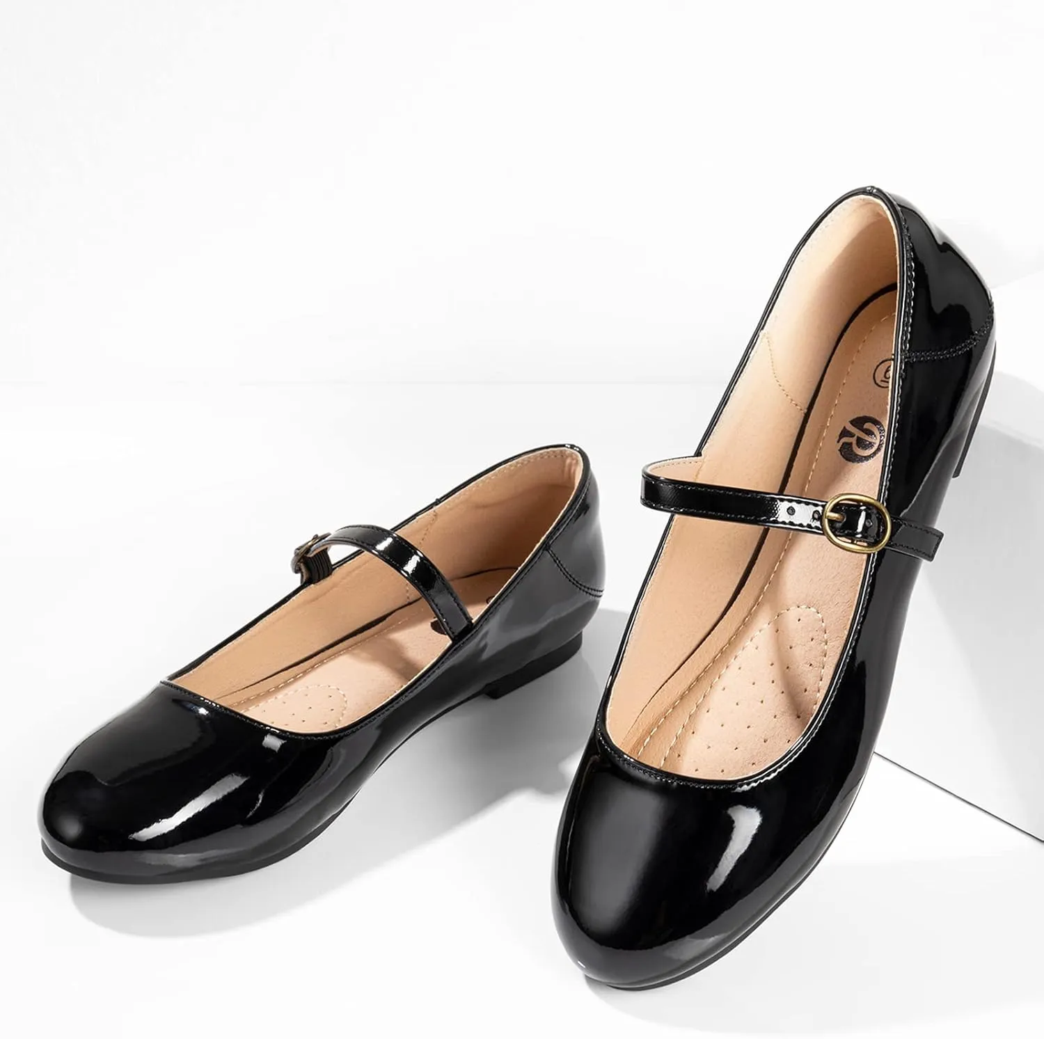 Rekayla Mary Jane Flats Shoes Women Dressy Comfortable Round Toe Slip on Ballet Flat