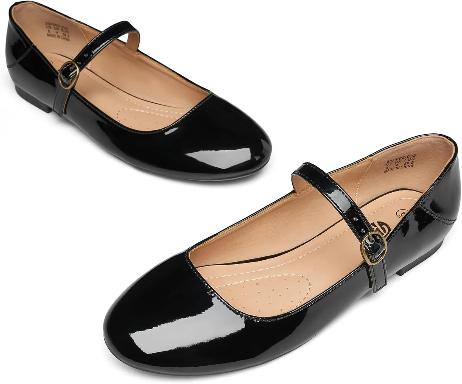 Rekayla Mary Jane Flats Shoes Women Dressy Comfortable Round Toe Slip on Ballet Flat