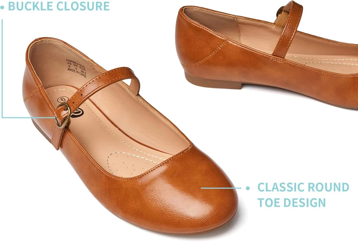 Rekayla Mary Jane Flats Shoes Women Dressy Comfortable Round Toe Slip on Ballet Flat