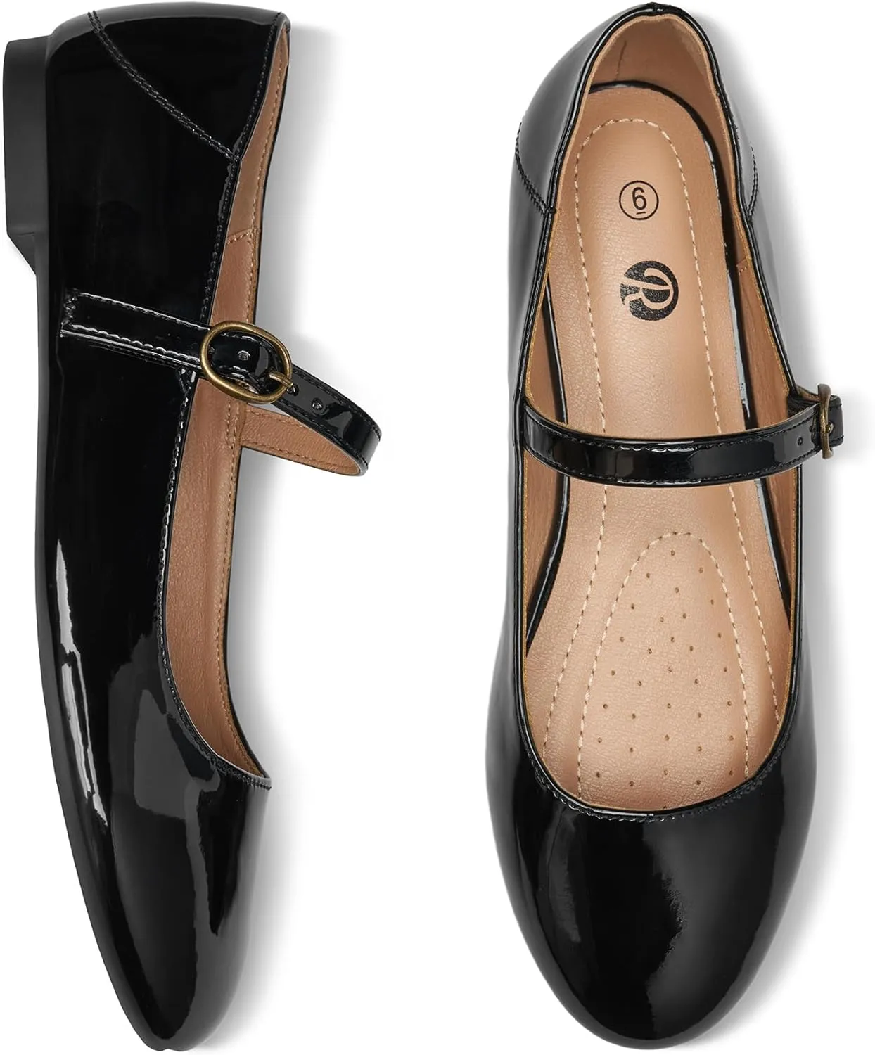 Rekayla Mary Jane Flats Shoes Women Dressy Comfortable Round Toe Slip on Ballet Flat