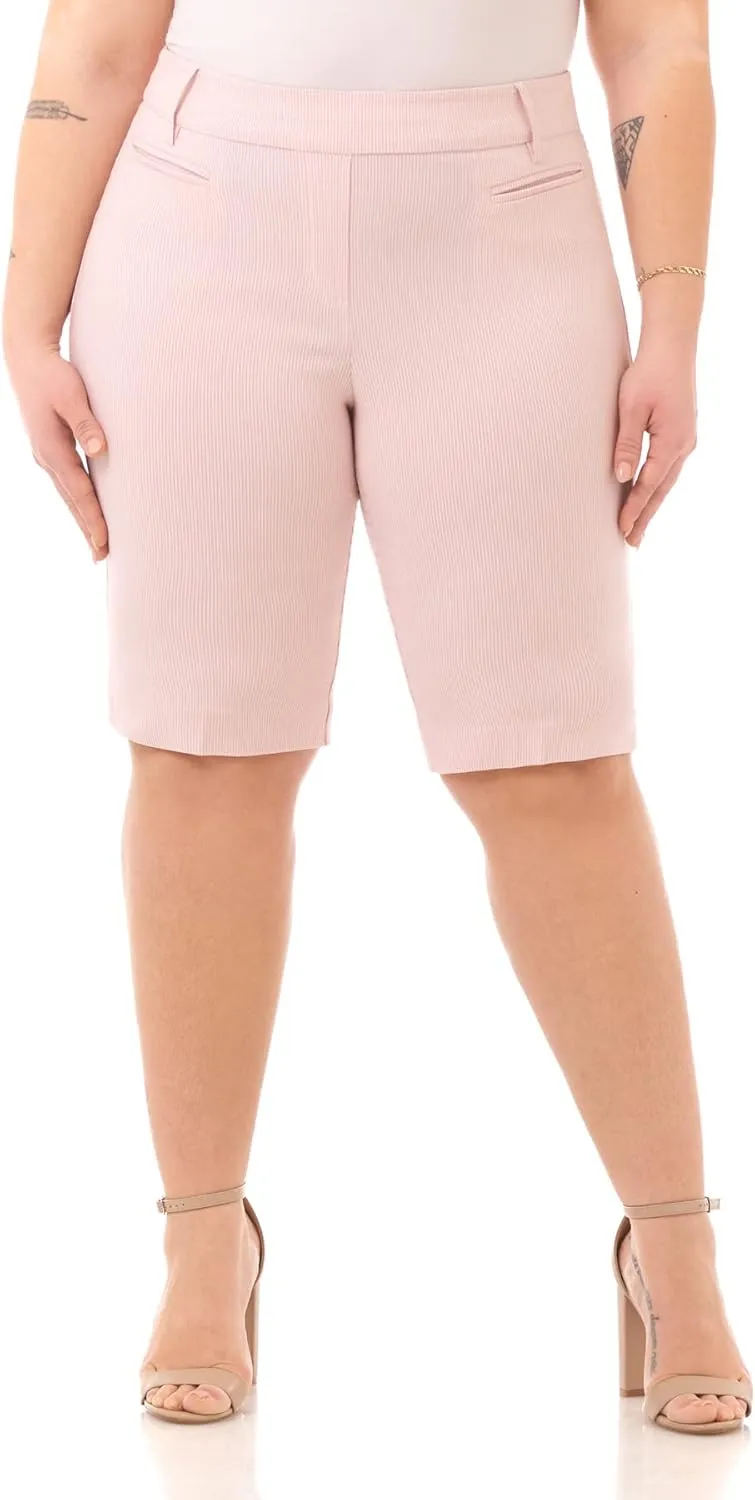 Rekucci Curvy Woman Ease into Comfort Plus Size Modern City Short