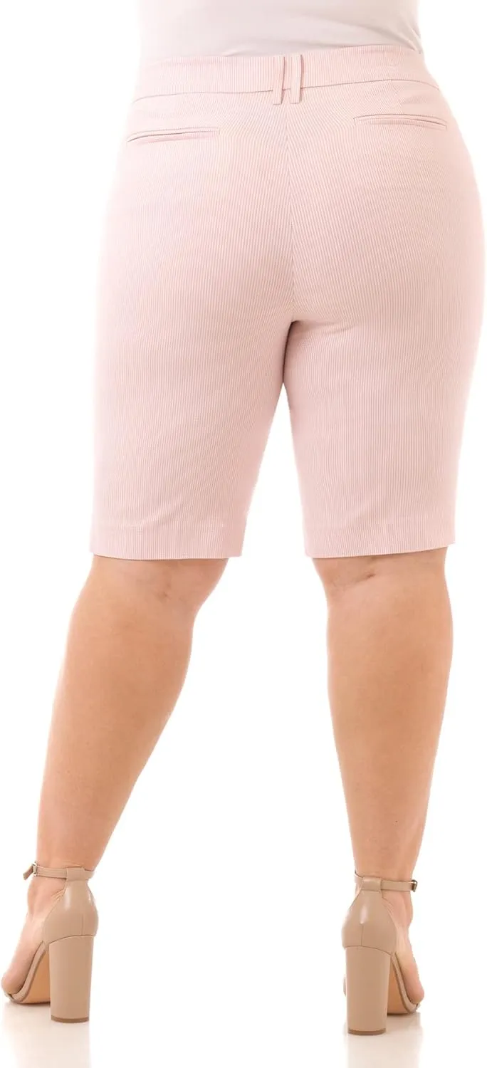 Rekucci Curvy Woman Ease into Comfort Plus Size Modern City Short