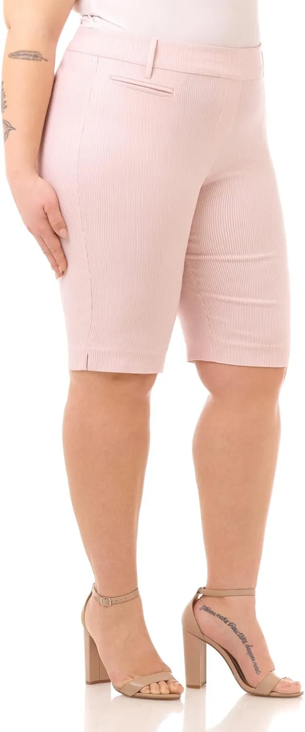 Rekucci Curvy Woman Ease into Comfort Plus Size Modern City Short