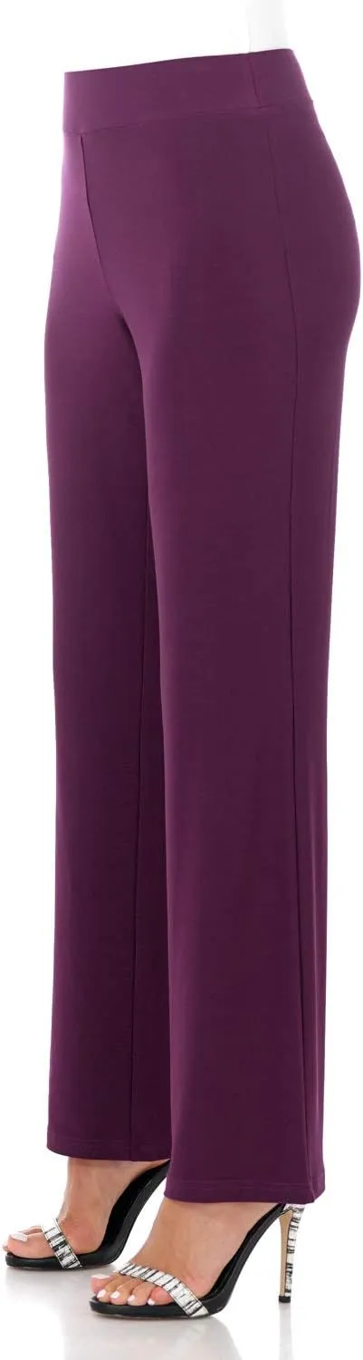 Rekucci Travel in Style Women's Soft Knit Classic Straight Leg Pant