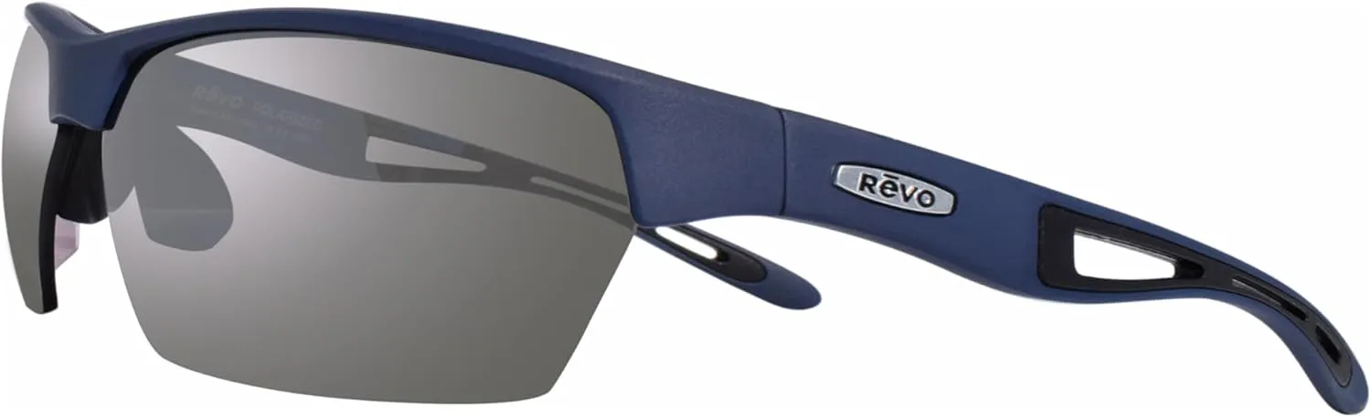 Revo Sunglasses Jett: Polarized Lens with Semi-Rimless Rectangle Wrap Frame