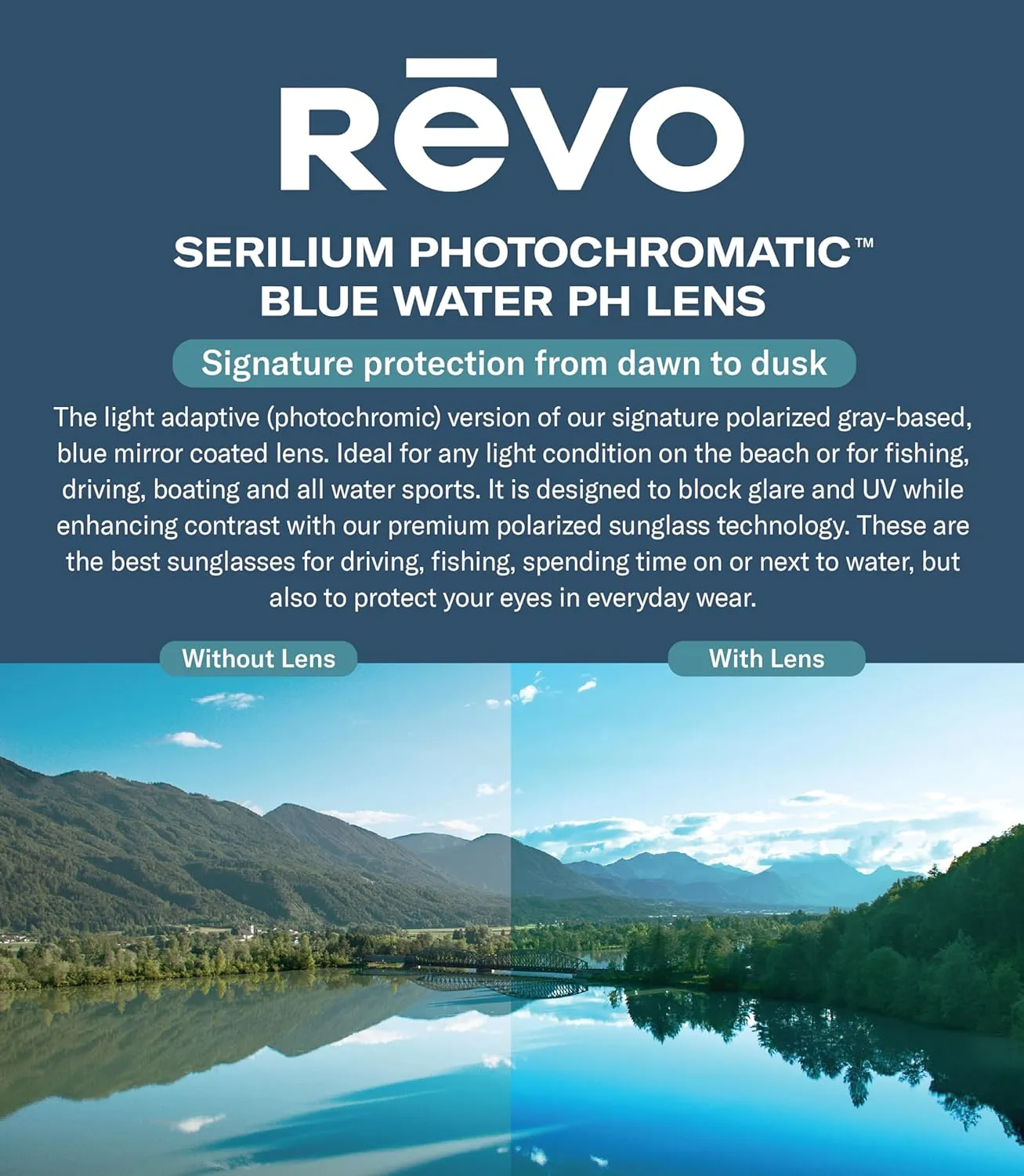 Revo Sunglasses Jett: Polarized Lens with Semi-Rimless Rectangle Wrap Frame