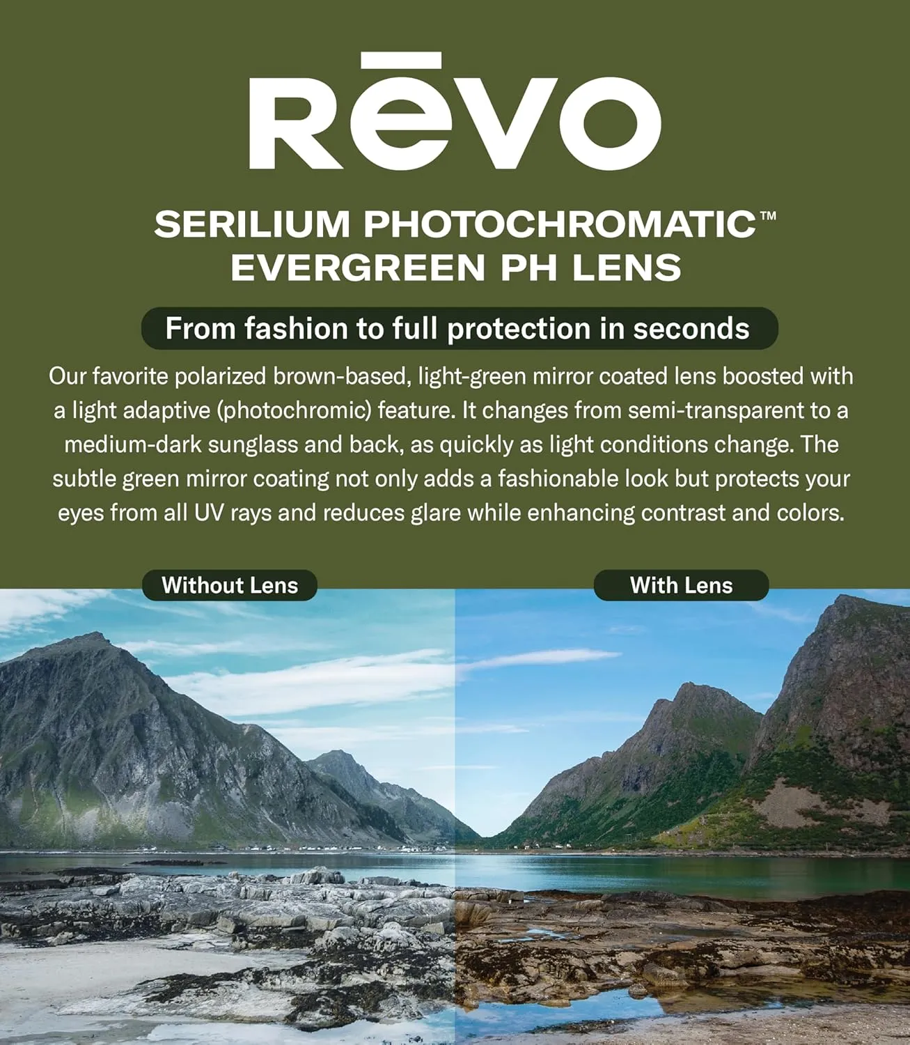 Revo Sunglasses Jett: Polarized Lens with Semi-Rimless Rectangle Wrap Frame