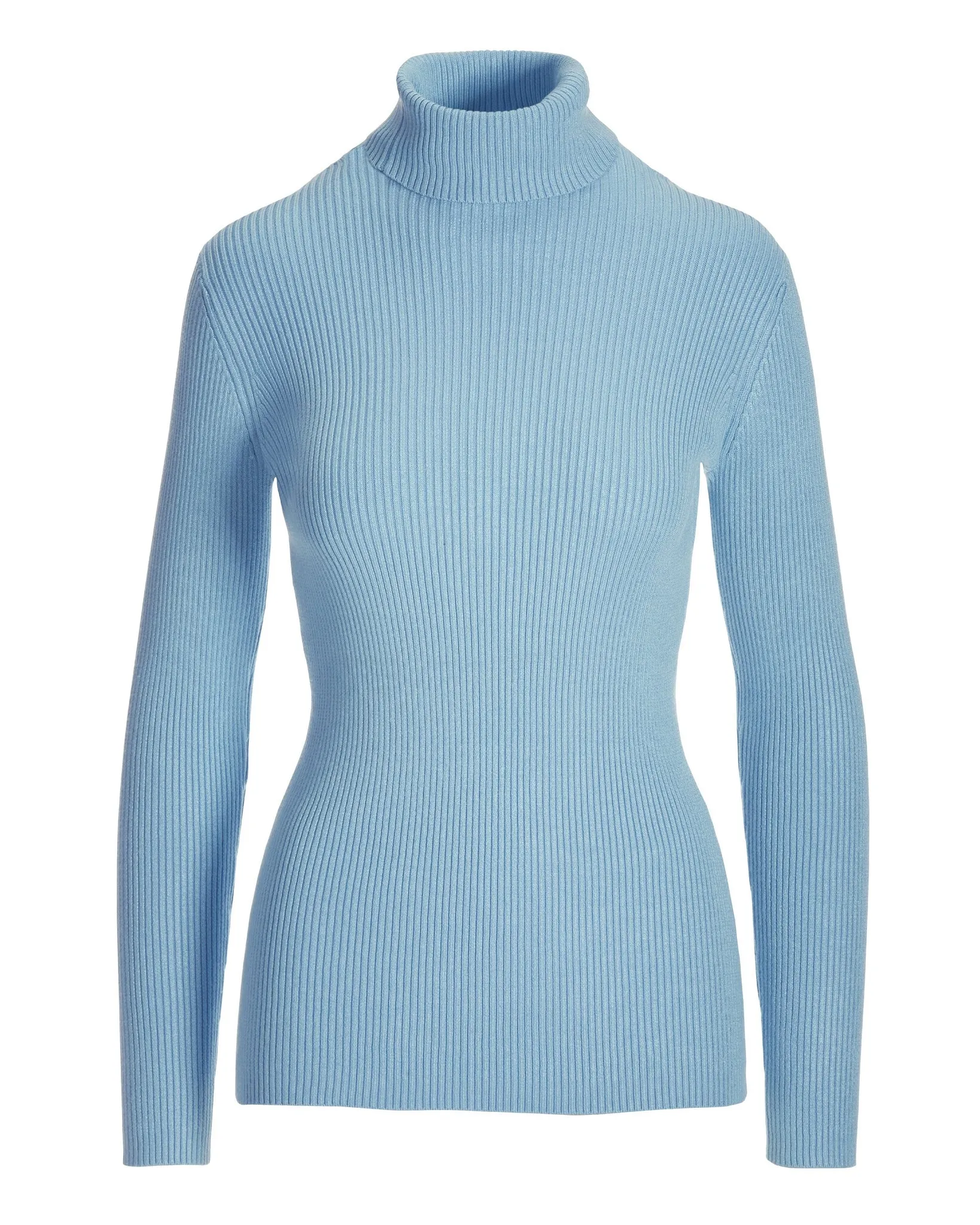 Ribbed Turtleneck Sweater Airy Blue