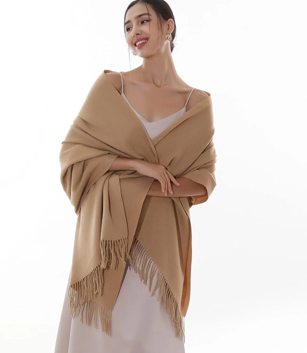RIIQIICHY Winter Scarfs for Women Pashmina Shawls Wraps for Evening Dresses Large Warm Soft Scarves