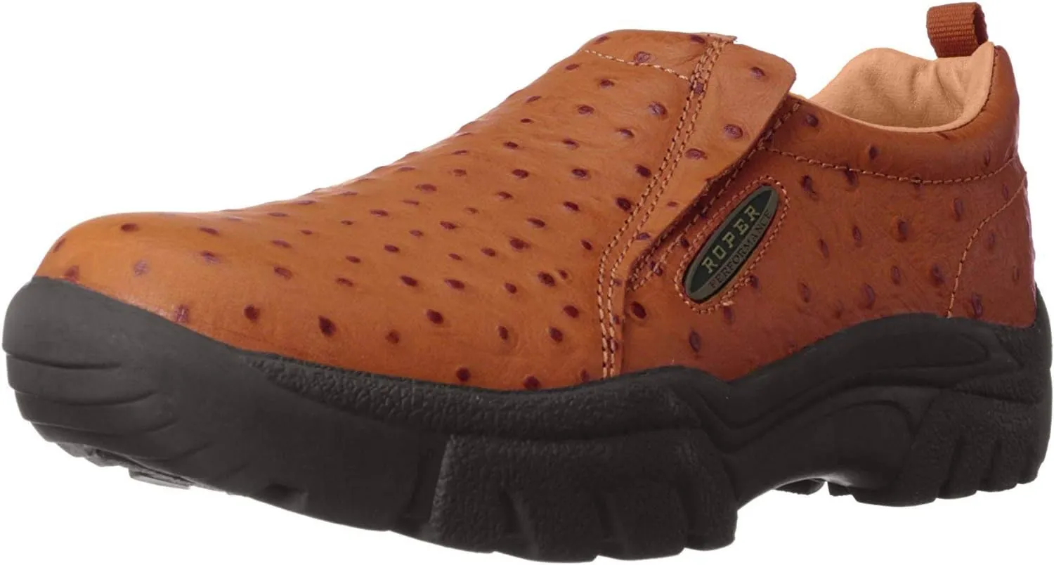 ROPER Mens Performance Slip On Work Safety Shoes Casual - Brown