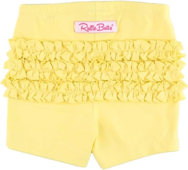 RuffleButts® Girls Pull-On Knit Ruffle Shorts