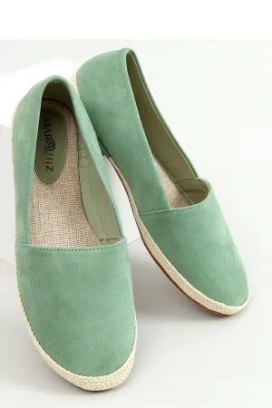 Sage Green Round Toe Eco-Suede Women's Espadrille Flats with Jute Detail
