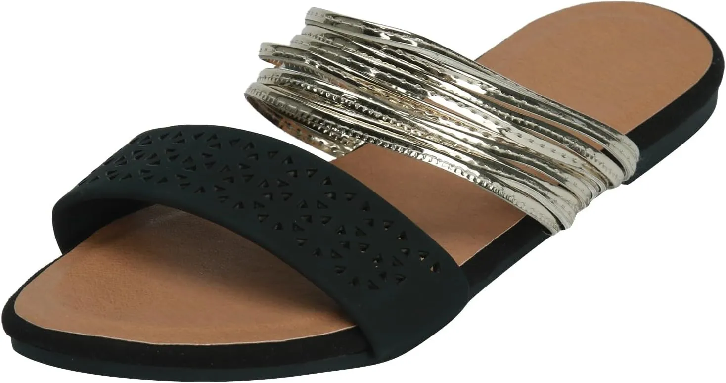 Sandals Women Open Toe Yoga Foam Non-Slip Shining Womens Sandals Unique Style Design Soft Comfortable Footbed Sandals