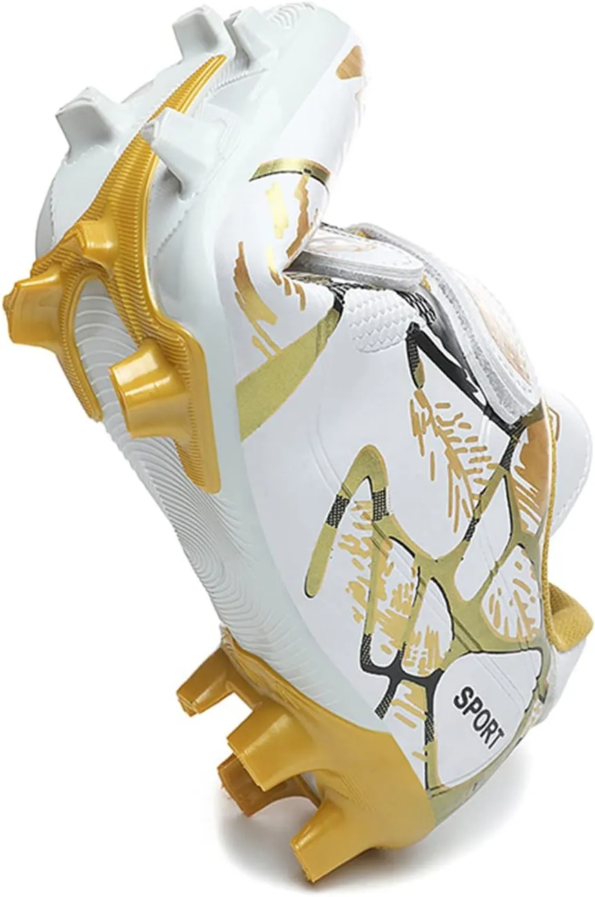 SANEARDE Boys Fashion Soccer Cleats Outdoor/Indoor Athletic Youth Flexible Football Shoes Ground Training Sneakers Lightweight Comfortable Little Kids/Big Kids