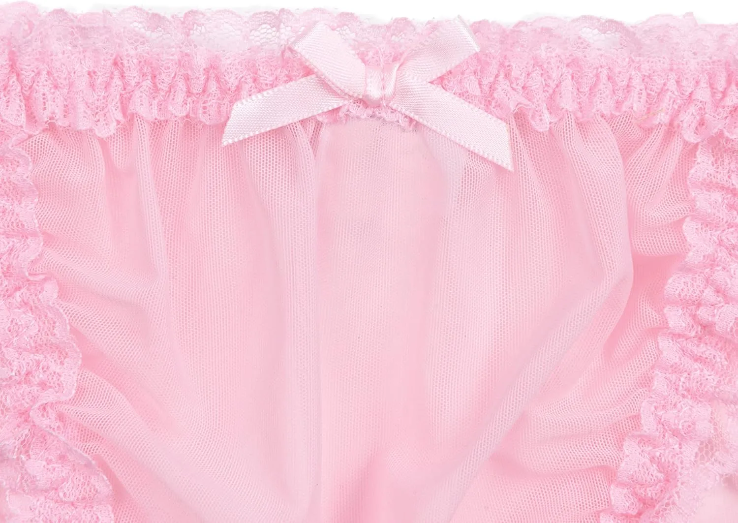Satini Women's Sheer Frilly Sissy Tanga Knickers Briefs Bikini Panties