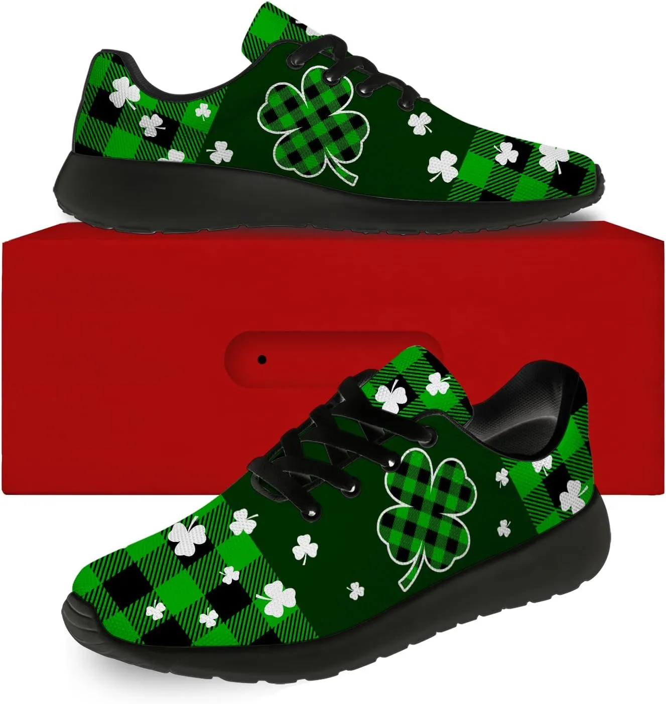 Shamrock Shoes for Men Women Athletic Running Tennis Shoes Walking Gym Sneakers Gifts for Girlfriend Boyfriend