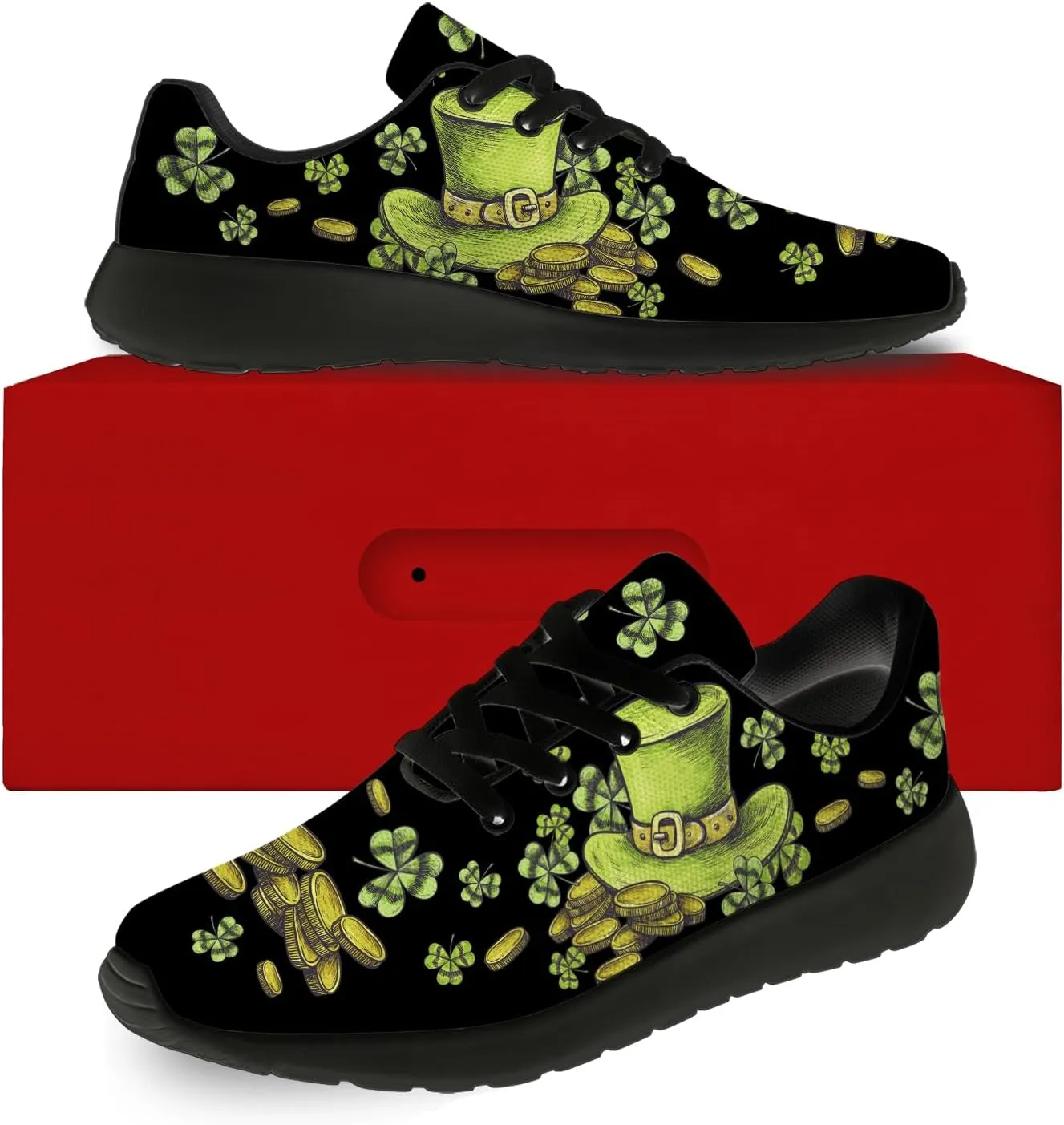 Shamrock Shoes for Men Women Athletic Running Tennis Shoes Walking Gym Sneakers Gifts for Girlfriend Boyfriend