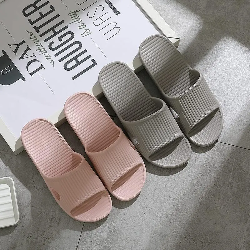 Shower Slippers for Women Men, Quick Drying Lightweight Non Slip Open-toe EVA Travel-friendly Breathable Shoes Slide Slippers for Bathroom,House Slipper,Outdoor