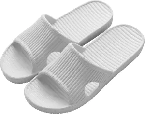 Shower Slippers for Women Men, Quick Drying Lightweight Non Slip Open-toe EVA Travel-friendly Breathable Shoes Slide Slippers for Bathroom,House Slipper,Outdoor