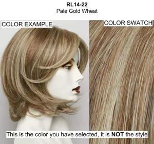 Simmer Elite Wig Color RL14/22 PALE GOLDEN WHEAT - 11.5" Sheer Indulgence Light Long Heat Friendly Synthetic Lace Monofilament Top Hand-Tied base Bundle MaxWigs Hairloss Booklet