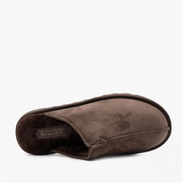 Skechers 66094/CHOC RENTEN PALCO Mens Mule Slippers Chocolate