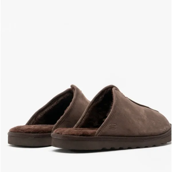 Skechers 66094/CHOC RENTEN PALCO Mens Mule Slippers Chocolate
