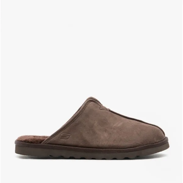 Skechers 66094/CHOC RENTEN PALCO Mens Mule Slippers Chocolate