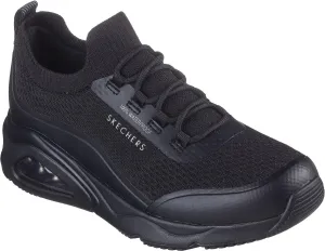 Skechers - Womens Tres-Air Uno - Misty Journey Slip On Shoes, Color Black, Size: 7.5 M US