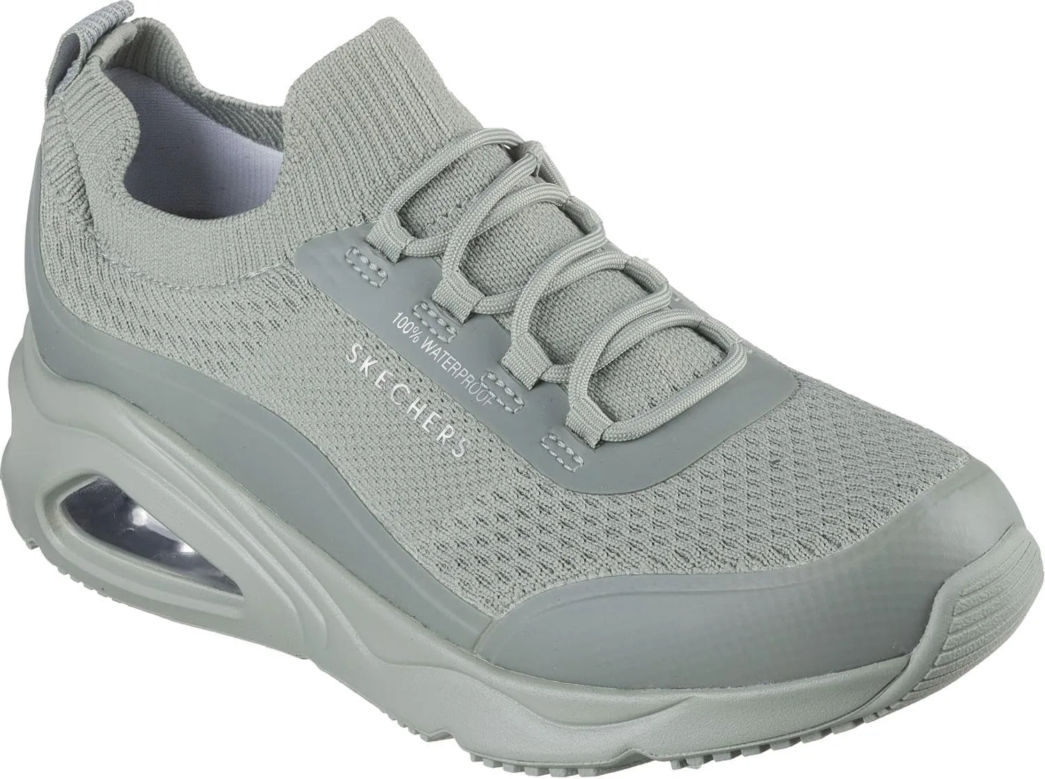 Skechers - Womens Tres-Air Uno - Misty Journey Slip On Shoes, Color Sage, Size: 8 M US