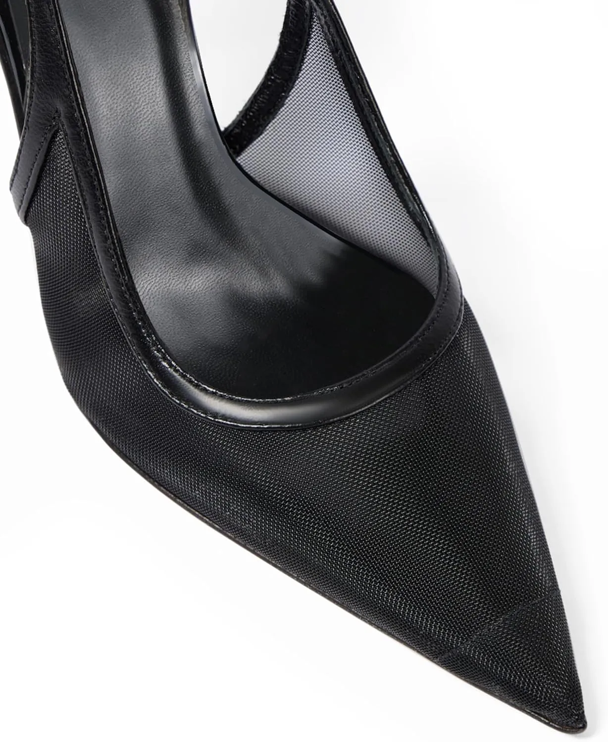 Slingback Heels for Women Pointed Toe Stiletto High Heels Stretch Slip on Backless Patent Leather Fashion Comfortable Dress Pumps Shoes