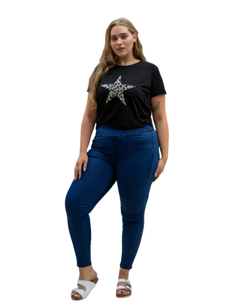 SLIP ON JEAN DARK DENIM