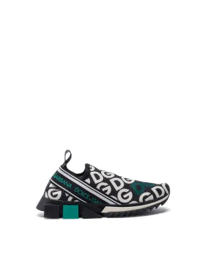 Slip-on sneakers in stretch mesh with DG logo
