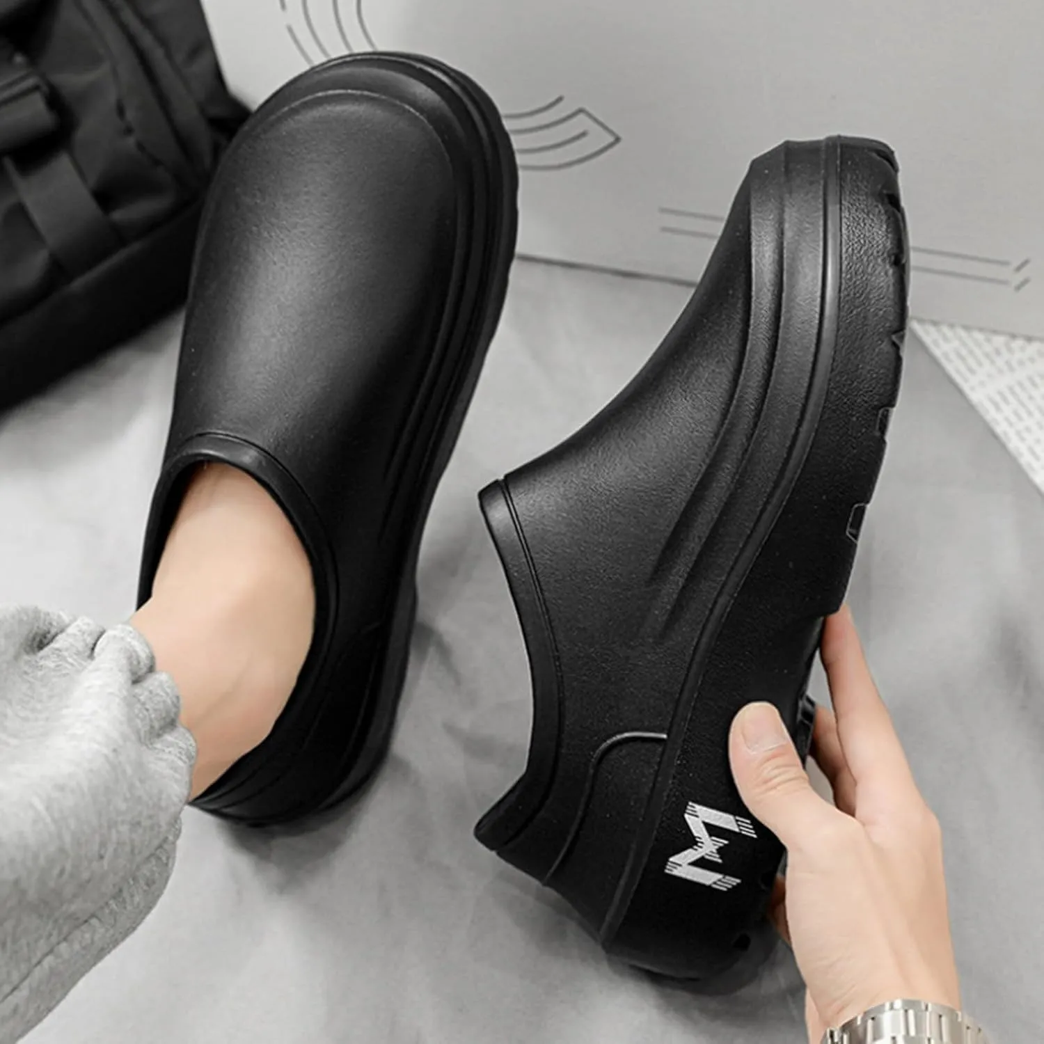 Slip Resistant Work Shoes for Women Slip On,Chef Shoes for Men,Chef Sandals,Non Slip Kitchen Nurse Work Clogs