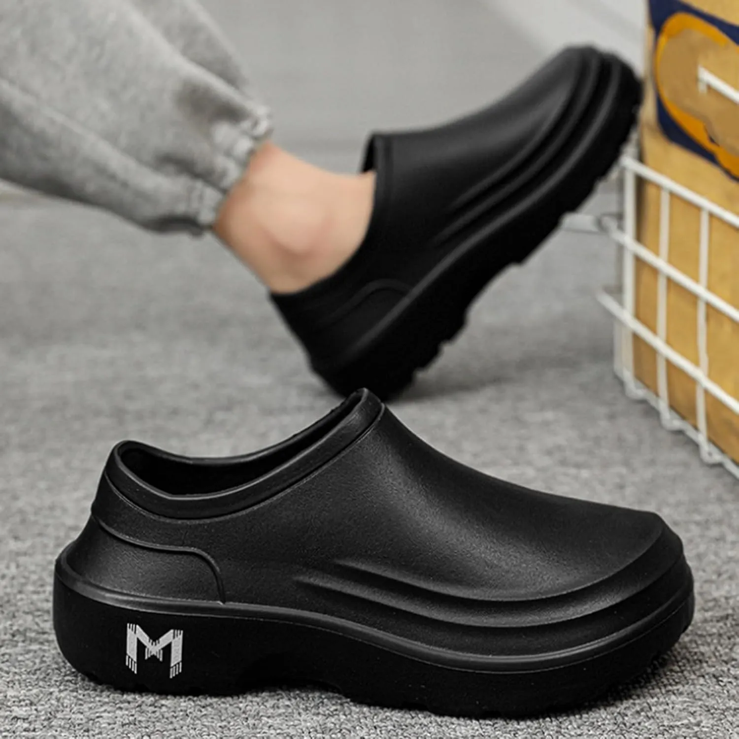 Slip Resistant Work Shoes for Women Slip On,Chef Shoes for Men,Chef Sandals,Non Slip Kitchen Nurse Work Clogs