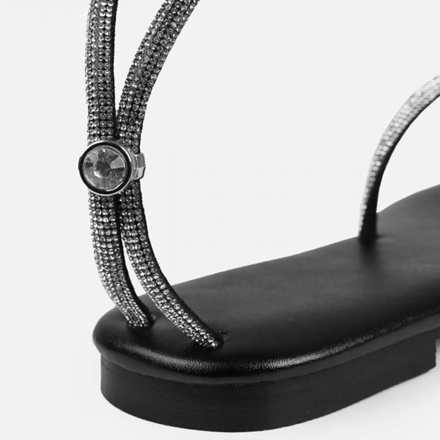 Slippers for Women Moccasins Rhinestone Shiny Fashion Flat Bottom Comfortable Non Slip Beach Flip Women Shoes
