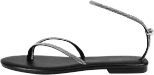 Slippers for Women Moccasins Rhinestone Shiny Fashion Flat Bottom Comfortable Non Slip Beach Flip Women Shoes