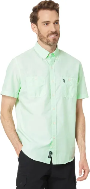 Slub Woven Polo Shirt