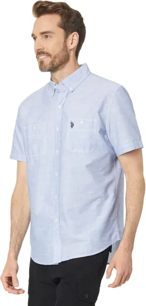 Slub Woven Polo Shirt